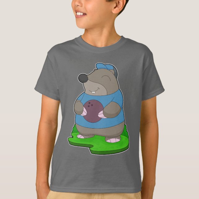 T-shirt Boule de bowling Mole (Devant)