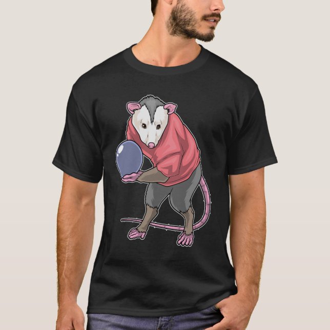 T-shirt Boule de Bowling Opossum (Devant)