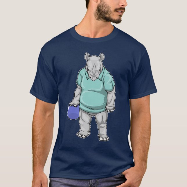 T-shirt Boule de bowling Rhino Bowling (Devant)