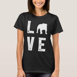 T-shirt Boule de chien anglais Amour 1