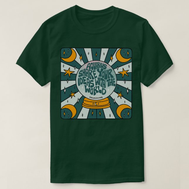 T-shirt Boule de cristal Aquarius (Design devant)