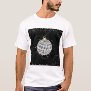 T-shirt Boule de Disco Élégante Ornement de Noël