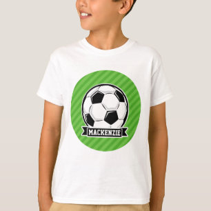 T-shirt Boule De Football; Bandes Vertes