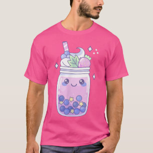 T-shirt Boule de fraise Lait Thé Boba Cute Kawaii Aesthe