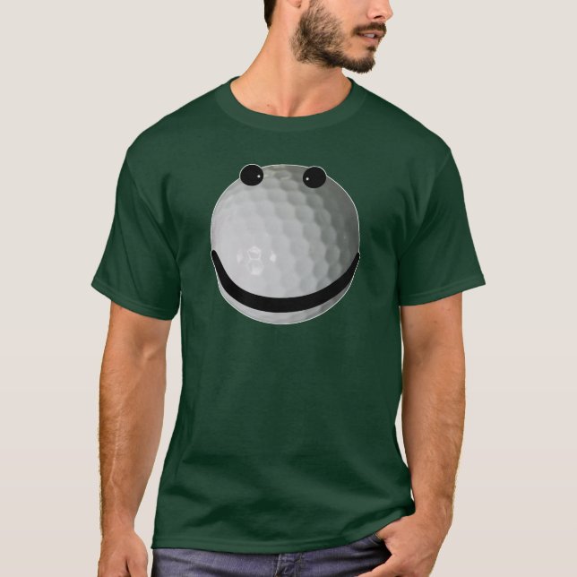 T-shirt boule de golf de visage (Devant)