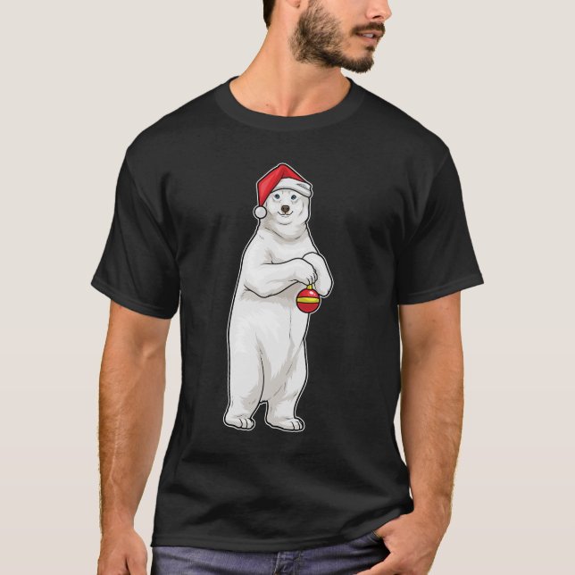 T-shirt Boule de Noël d'ours polaire (Devant)