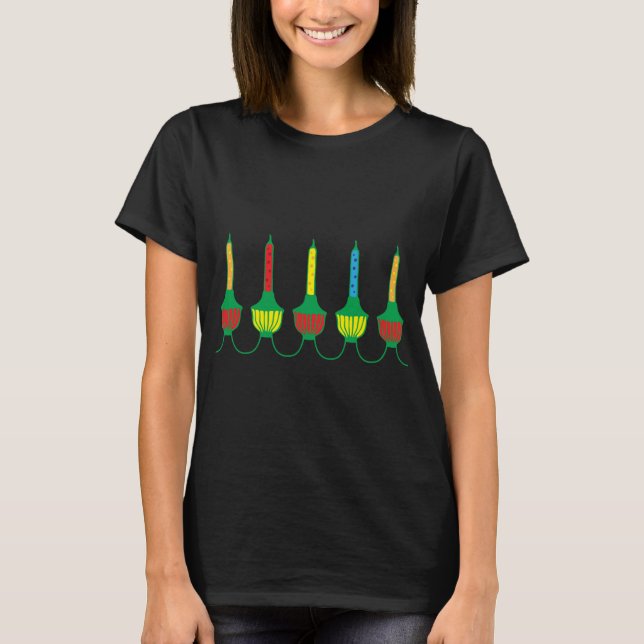 T-shirt Boule de Noël rétro Lights cadeau (Devant)