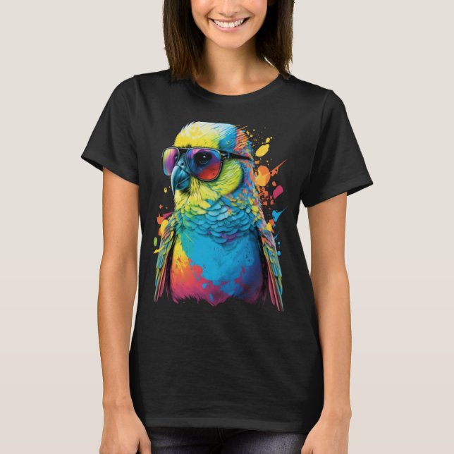T-shirt Boule de perruque Budgie Budgerigar 4 (Devant)