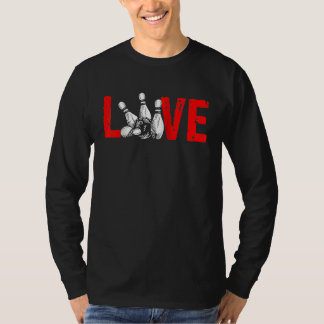 T-shirt Boule de quille Amour Quilleur Grève Équipe Quille