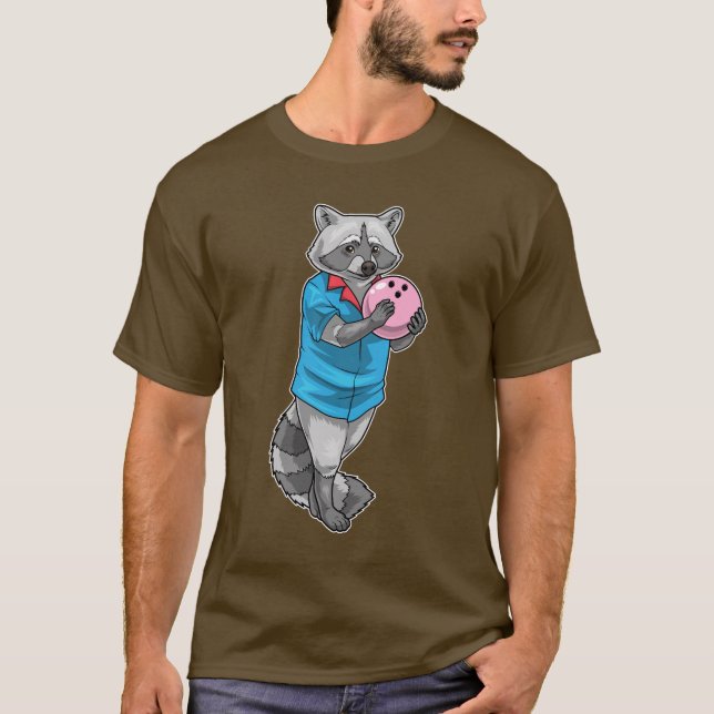 T-shirt Boule de quilles Raton laveur (Devant)