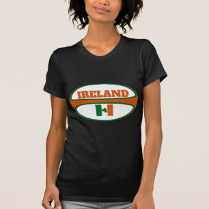 T-shirt Boule de rugby de drapeau de l'Irlande