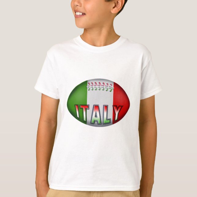 T-shirt Boule de rugby de l'Italie (Devant)