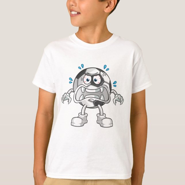 T-shirt Boule de soccer en colère (Devant)