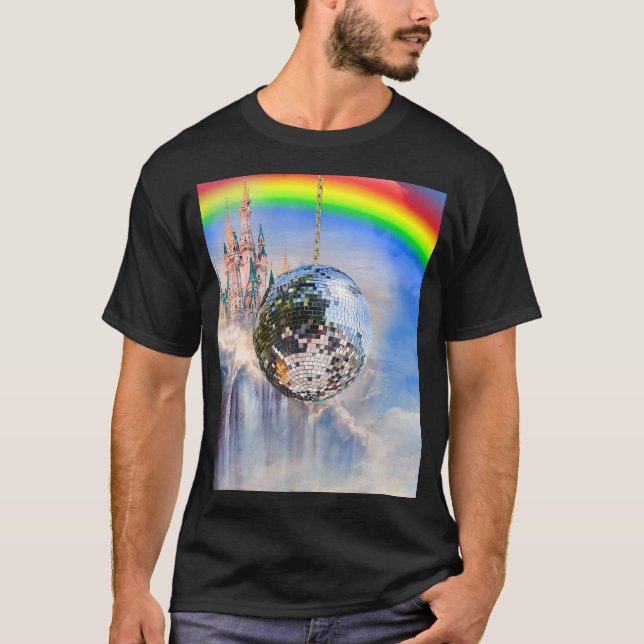 T-shirt Boule Disco Arc-En-Ciel (Devant)