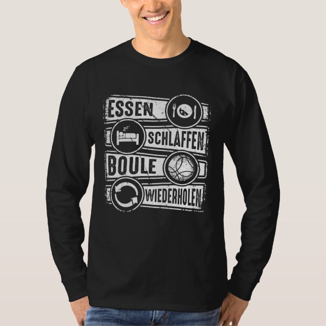 T-shirt Boule Essen Sleep Repeat Pétanque Boules (Devant)
