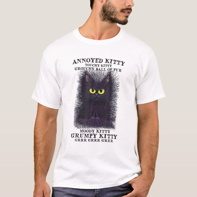 T-shirt Boule Grouchy Kitty Touchy Kitty Anouillé Boule De (Devant)