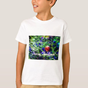 T-shirt Boule rouge arbre de Noël vert