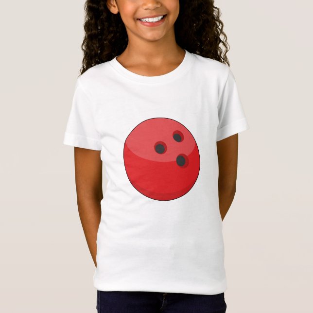 T-Shirt Boule rouge de Bowling (Devant)