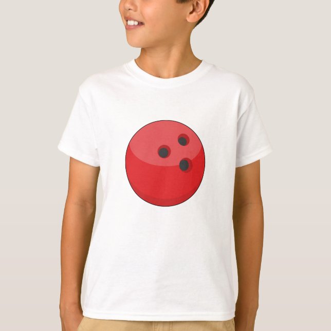T-shirt Boule rouge de Bowling (Devant)