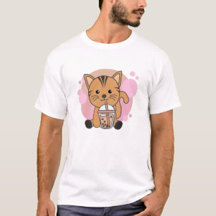 T-shirt Boule Thé Chat Avec Chocolat Animaux Sucrés Chats
