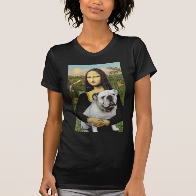 T-shirt Bouledogue anglais 9 - Mona Lisa (Devant)
