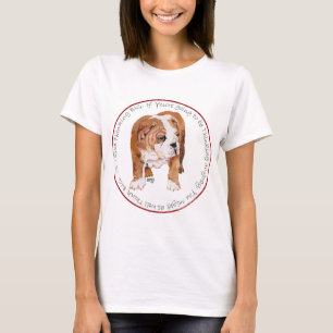 T-shirt Bouledogue Anglais aux grandes pensées