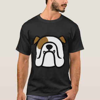 T-shirt Bouledogue anglais - blanc et marron BOULEDOGUE -