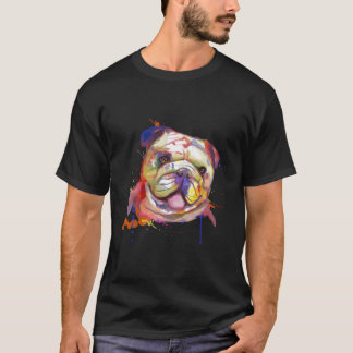 T-shirt Bouledogue Anglais Splash