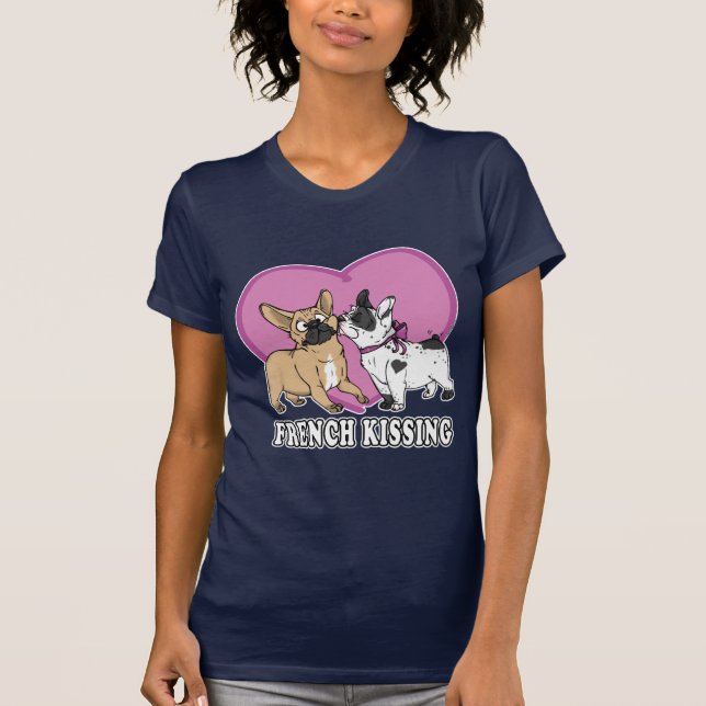 T-shirt (Bouledogue) baisers français (Devant)