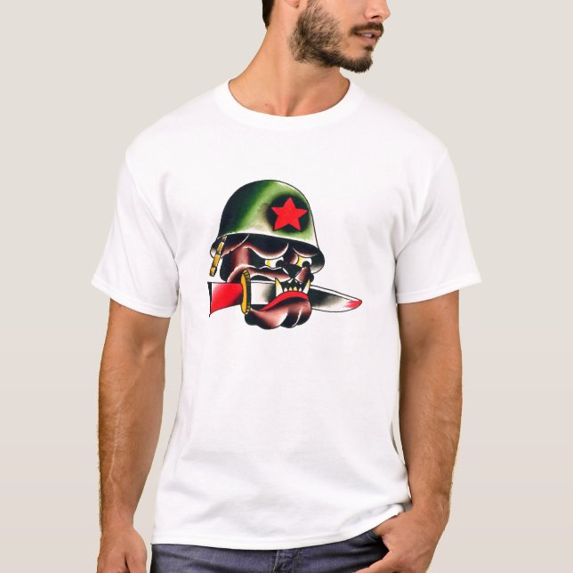 T-shirt Bouledogue d'armée (Devant)