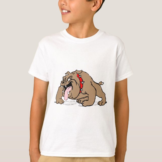T-shirt Bouledogue d'art de bande dessinée (Devant)
