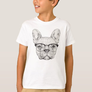 T-shirt Bouledogue de hippie