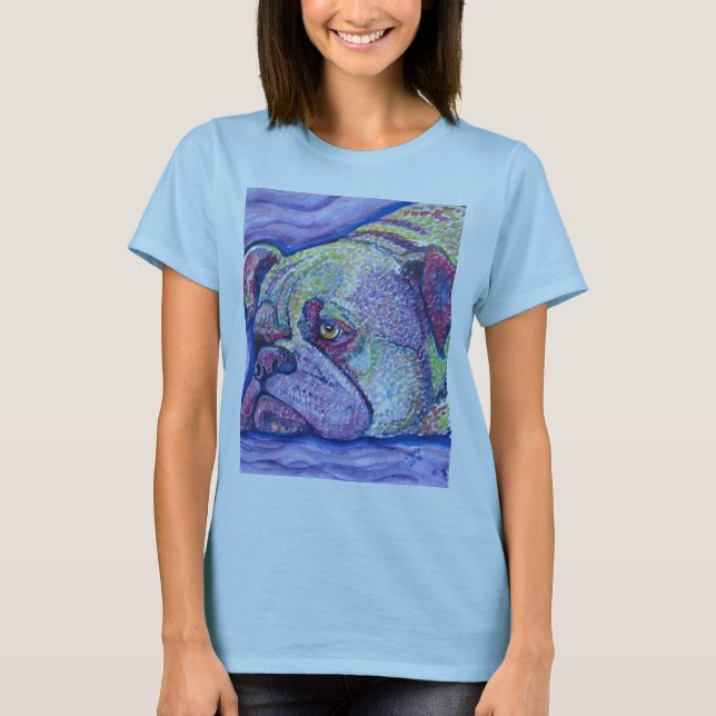 T-shirt bouledogue d'été (Devant)