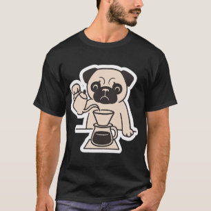 T-shirt Bouledogue et café