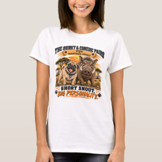 T-shirt Bouledogue et phacochère
