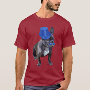 T-shirt Bouledogue français avec le casquette supérieur et
