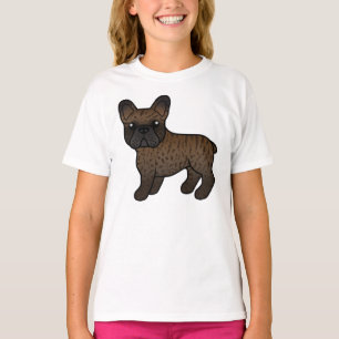T-shirt Bouledogue français bringé Chien de dessin animé m