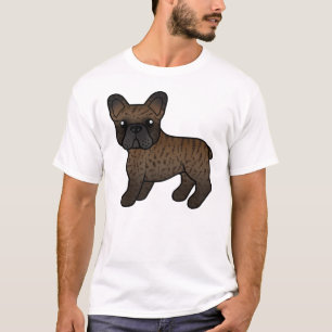 T-shirt Bouledogue français bringé Chien de dessin animé m