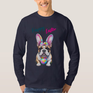 T-shirt Bouledogue français Bunny Pâques Bulldogge