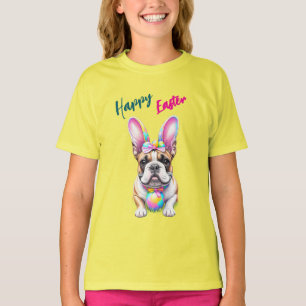 T-shirt Bouledogue français Bunny Pâques Bulldogge