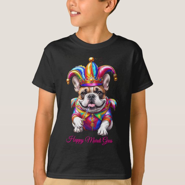 T-shirt Bouledogue français Carnaval (Devant)