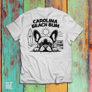 T-shirt Bouledogue français Carolina Beach Bum
