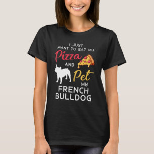 T-shirt Bouledogue Français Chien Pizza  Propriétaire Noël