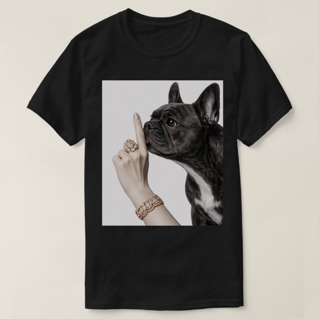 T-shirt Bouledogue Français Chut (Design devant)