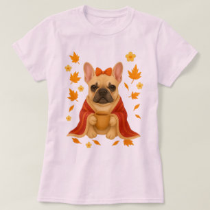 T-shirt Bouledogue français dans une couverture   Boisson 