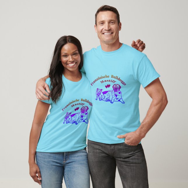 T-shirt Bouledogue français et Mastiff (Unisexe)