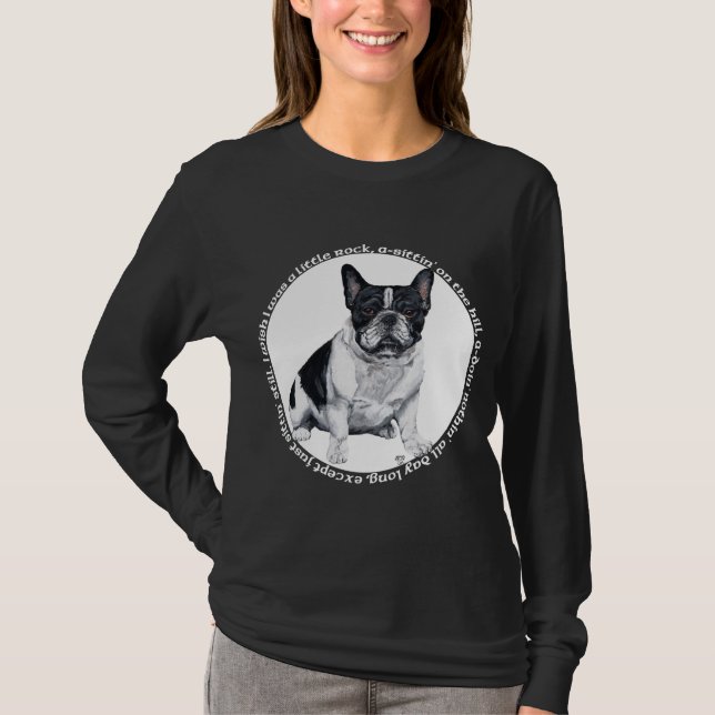 T-shirt Bouledogue Français Faisant un Vœu (Devant)