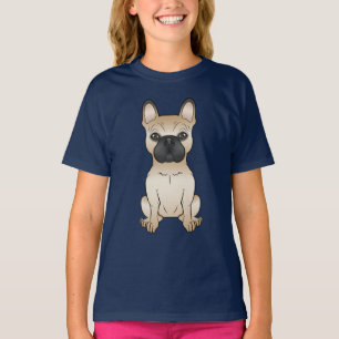 T-shirt Bouledogue Français Fauve avec Masque Noir / Chien