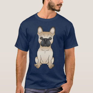 T-shirt Bouledogue français fauve avec masque noir / Chien