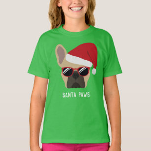 T-shirt Bouledogue français fawn lumineux de Noël